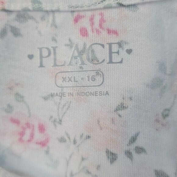 Childrens‎ Place Girls White Floral Dress XXL 16 Fit & Flare Keyhole Knee Length - Picture 5 of 7